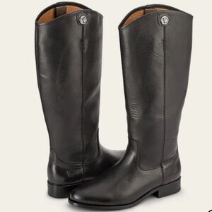 FRYE Melissa Button 2 Riding Boots Black Leather Size 8.5